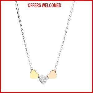 Sterling Silver or Silver-Tone Stainless Steel Pendant Chain Necklace